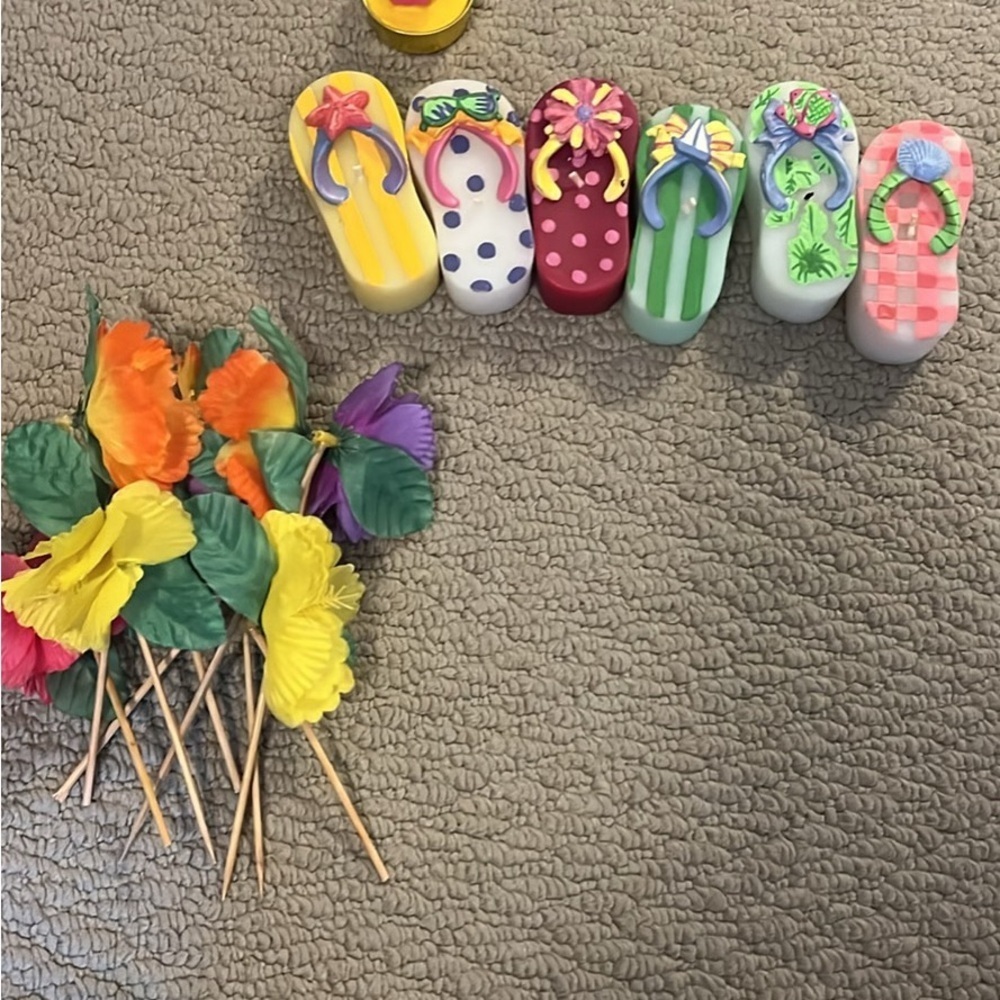 Colorful Kids Flip-Flop Hair Clips Set